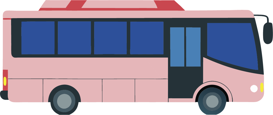 Illustration d'une navette rose du festival
